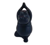 Hippo Figurine, Yoga Statue, Collectible Artwork, Decorative Sculpture, Room Decoration for Bookshelf, Fireplace, Desktop, Table, Bedroom, Dorm, and Parties Favors, 2.36 inches