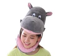 Hippo Hat, Adjustable Soft Plush Animal Headgear, Funny Animal Costume Accessory, Breathable Hippo Cosplay Hat for Halloween, Christmas, Animale a tema feste, Comfortable and Fun Headwear for Cosplay