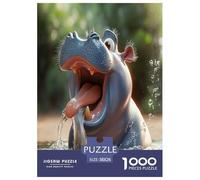 Hippo Jigsaw Puzzle Impossible 1000 Pezzi Decorazione Per La Casa. Rilassamento E Intelligence Per Adulti E Ragazzi Da 14 Anni 38x26cm/1000pcs