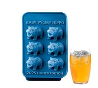 Hippo Mold Vassoio - Silicone Freezer Cube Maker, Six Cavity Form | Creative Animal Shape Cube Design flessibile Release Reusable Freezing Vassoio System Smooth Texture Beverage Cooling So