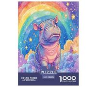 Hippo Puzzle Impossible 1000Pcs Decorazione Per La Casa. Rilassamento E Intelligence Per Adulti E Ragazzi Da 14 Anni 38x26cm/1000pcs