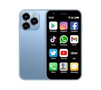 Hippoo Mini Phone, telefono compatto 4G da 3,0 pollici, doppia SIM card, batteria 2000mAh, doppia fotocamera 2MP + 5MP, Android 10.0 quad core, telefono per bambini(Blu, 2GB+16GB)