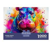 Hippopotamus, Puzzle Da 1000 Pezzi, Immagini Splendide E Raffinate, Perfetto Per Incorniciare, Adatto Dai 12 Anni, 52x38cm/1000pcs