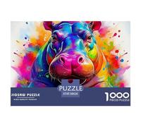 Hippopotamus, Puzzle Da 1000 Pezzi, Immagini Splendide E Raffinate, Perfetto Per Incorniciare, Adatto Dai 12 Anni, 38x26cm/1000pcs