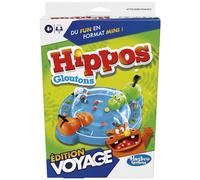 Hasbro Gaming Gioco Hippos Glotons edizione Viaggio, Gioco Portatile per 2 Giocatori, Giochi di Viaggio per Bambini, Include 2 ippopotami, Perfetto per l'estate