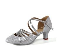 HIPPOSEUS Scarpe da Ballo Glitterate Latino Americano per Donna con Punta Chiusa Scarpe da Danza da Sala per Il Valzer e Tango
