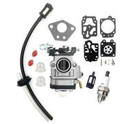 Hippotech Carburatore per Decespugliatore 52cc 43cc 49cc con Kit di Riparazione/Ricostruzione del Carburatore Candela e Filtro Benzina