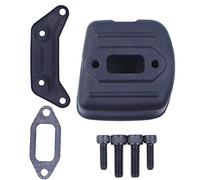 Hippotech Exhaust Muffler with Bracket Gasket Kit for Husqvarna 365 371 372 XP 385 390 XP Chainsaw