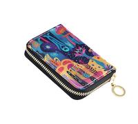 Hippy Magic Landscape portafoglio in pelle titolare della carta Con 2 slot per contanti RFID Blocking titolare della carta per gli uomini con cerniera