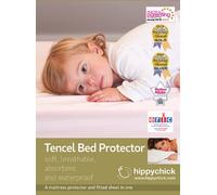 Hippychick HCTBP1CYL Proteggimaterasso in Tencel con Angoli per Lettino, Giallo (Lemon), 70 x 140 cm