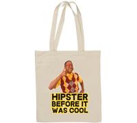 Hipster Before It was Cool - Borsa tote in cotone naturale, colore: Bianco