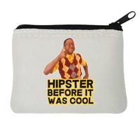 Hipster Before It was Cool - Portamonete in neoprene, 10 x 11 cm, colore: Bianco