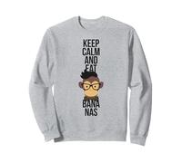 Hipster Monkey - Mantieni la Calma e Mangia Banana-Love Felpa