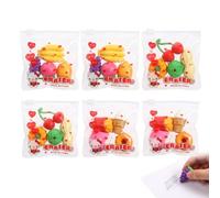 HIPTS 24 Pezzi Gomme da Cancellare Bambini, Gommine Divertenti a Forma di Frutta Verdura e Dolci, Gadget Compleanno Bambini e Regalini Fine Festa Compleanno, Premi per Studenti e Scuola