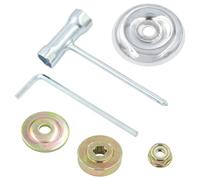 HIPTS Kit di Fissaggio Universale per Decespugliatore a 6 Pezzi, Accessori e Parti di Ricambio per Tagliaerba con Dado di Serraggio M10, Rondella di Spinta e Piastra di Protezione per Testina e Lama