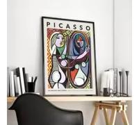 HIPWST Pablo Picasso Faces Astratto Ritratto Umano Poster Tela Pittura Moderna Wall Art Room Home Decor 20x30cm Senza Cornice