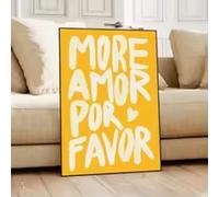 HIPWST Stampe moderne More Amor Por Favor Quotes Wall Art Prints Canvas Painting Poster Immagini Decorazione per la Casa Murale 80x120 cm Senza Cornice