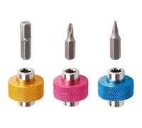 Hipzeepo 3 Cacciaviti con Impugnatura, Chiave A Bussola Magnetica da 1/4" con Mini Cacciavite Corto e Tozzo per Spazi Ristretti