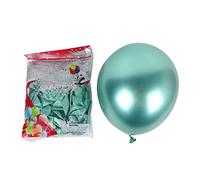 Hipzeepo 50Pcs Palloncini nel Lattice Metallizzato da 10 Pollici Palloncini per Palloncini nel Metallo Cromato Spesso per Decorazioni per Feste - Verde