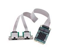 Hipzeepo Adattatore di Rete Mini PCIE A Doppia Porta RJ45 Gigabit Ethernet I350-AM2 Scheda di Rete per Server Cablata A 2 Porte di Tipo Split