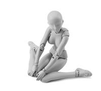 Hipzeepo Bambole da Modellare Bambole da Dipingere Bambole da Disegno Strumenti per Burattini Action Figure Snodabile Grigia, Femmina
