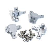 Hipzeepo Connettore Staffa Angolare un 3 Vie Serie 2020 4Pc per Profilo di Estrusione nel Alluminio Standard Europeo da 6 Mm con Scanalatura un T 20 X 20 Mm