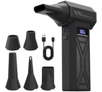 Hipzeepo Cordless Paint Pouring Blower With 5 Nozzles For Acrylic Pouring Fluid Art Portable Tool For Dutch Pour Craft Projects