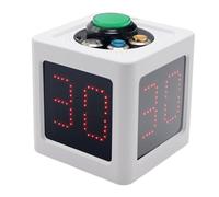 Hipzeepo Cube Timer 1.4in 4 Lati per Gli Scacchi e con Competizione di Carte Timer Digital Shot Countdown Stop White White