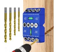 Hipzeepo Guida per Trapano Angolare In Alluminio, Guida per Trapano Angolare 30/45/90°, Strumento per Lavorazione del Legno e Foratura con A