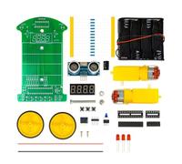 Hipzeepo Kit di Evitamento Degli Ostacoli A Ultrasuoni per Auto: Kit Elettronico Fai-Da-Te per Auto, Kit Fai-Da-Te per Esercitarsi Nella Saldatura.