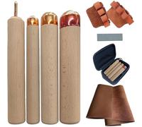 Hipzeepo Kit di Strumenti per Martoni per il di di Obsidian & Dragon - Crafting Toolkit per la Pietra, per Professionisti, Include Boppers A Pressione e Rame