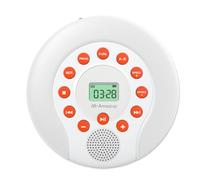 Hipzeepo Lettore CD Portatile, Lettore di Cassette Audio Ricaricabile da 1500 mAh con Doppi Altoparlanti Stereo, Lettore di Riproduzione AUX/USB per Auto B