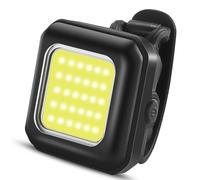 Hipzeepo Luce Anteriore per Mountain Bike per Pedalate Notturne, Ricaricabile Tramite USB, Ultra, con Luce Lampeggiante Nera-Bianca e Avviso Posteriore.