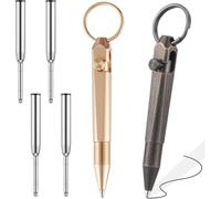 Hipzeepo Per Regali di Scrittura da Viaggio per Ufficio, 4 Ricariche, 2 Penne Mini In A Scatto con In Cima.