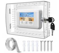 Hipzeepo Per Scatola di Sicurezza per Termostato con Chiave, Coperture per Unità AC Montate A Parete - Include Chiave, Si Adatta Ai Modelli Standard da 5 Pollici 7 Pollici W o Più Piccoli