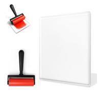 Hipzeepo Piastra In Gel Riutilizzabile con Pennello - Pad di Stampa In Gel per Monoprinting, Timbratura e Arte Testurizzata, per Principianti, Artisti e Terapia.