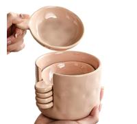 Hipzeepo Piatto Aromatizzato Alla Crema Addensato e Resistente al con Set di Conservazione per Bacchette, Piatto per Salsa In Ceramica, Contenitore per Salsa Bianca