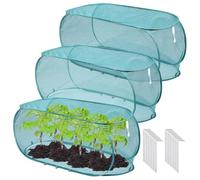 Hipzeepo Protettore Della Guardia Della Gabbia 3 Pezzi 99x40x45 cm per le Piante Copertura con 24 Chiodi Macinate, Coperture In Rete per Pianta