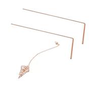 Hipzeepo Set di 3 Bacchette da Rabdomante In Rame + Kit Pendolo, Metal Detector per La Divinazione 'Acqua, Stregoneria, Guarigione Energetica