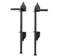 Hipzeepo Set di Porte A Doppio Battente (2 Pezzi) 12" Hardware per Chiusura A Terra con Perno per Cancello In Metallo, PVC, Vinile e Legno.