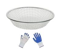 Hipzeepo Setaccio per Compost In Acciaio Inossidabile per Catturare Rocce e Segatura, Setaccio per Compost In Sabbia da Giardinaggio, Setaccio per Arenaria da 10 mm