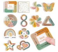 Hipzeepo Strisce per Ansia Sensory Calm Stickers, 36 Pezzi, 2 Testurizzati per Calmare L'Umore, Adesivo Fidget per Mindfulness e Respirazione