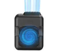 Hipzeepo Ventilatore Portatile con Cintura, Ricaricabile, con Durata di 23 Ore, 5100 /Min, Forte, A Libere, per Lavoratori All'Aperto