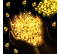 HIQE-FL Rotondo Lampada a Palloncino, 120Pcs LED Palloncini, Luci Rotonde, Mini Lanterni di Carta, Luce a LED (Bianco Caldo)