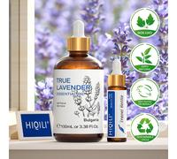 HIQILI 100ML Oli essenziali di vera lavanda per diffusore Umidificatore Massaggio Aromaterapia Olio aromatico naturale puro per la produzione di candele