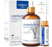 HIQILI 100ML Olio Essenziale di Lemongrass, 100% Oli Naturali Puri Non Diluiti