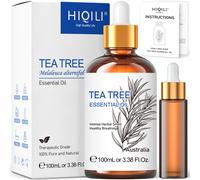 HIQILI 100ML Tea Tree Oli Essenziali per Diffusore Umidificatore Aromaterapia Massaggio Olio Aromatico per Candele Fare Sapone Cura Dei Capelli