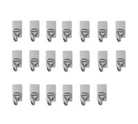 HIRAIDAI Ganci Da Bagno Per Asciugamani Ganci Da Parete Per Cucina In Acciaio Inossidabile Argentato 5X3,7Cm Ganci Per Porta Senza Foratura - 20 Pezzi