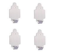 HIRAIDAI Gancio Adesivo Acciaio Inox Confezione Da 4 Ganci In Acciaio Inox Antiforatura Da 8,5CM Per Porta Dietro Il Bagno E La Cucina - J Hook Silver