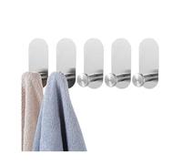 HIRAIDAI Gancio Da Bagno Autoadesivo Confezione Da 5 Chiodi Per Specchio Ovale In Acciaio Inox Per Cucina E Bagno, Senza Fori, Spazzolati